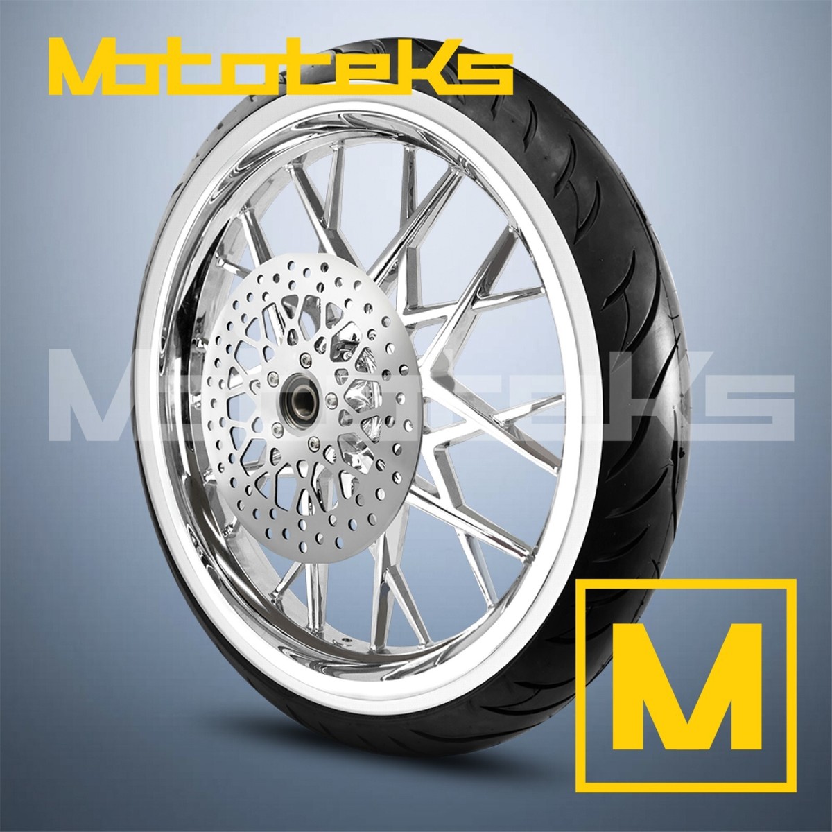 21X3.5 RAZOR MAG WHEEL CHROME FOR HARLEY SOFTAIL SPORTSTER DYNA