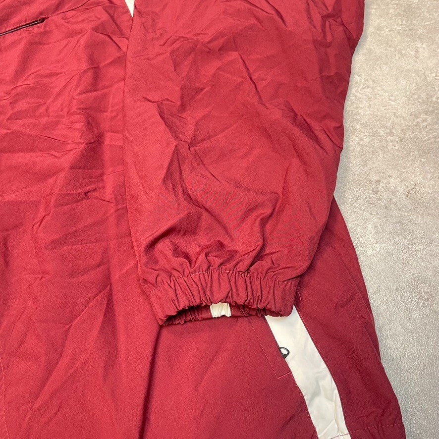 Nike Track Jacket Mens Y2K Vintage Small Swoosh WindBreaker Full-Zip Coat Red XL image 5