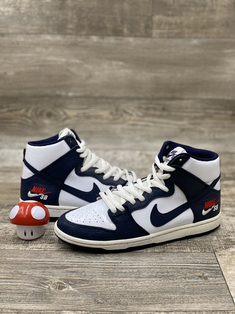 Nike SB Zoom Dunk High Pro Obsidian White Dream Team Shoes Mens 854851-441 Sz 9 for sale online