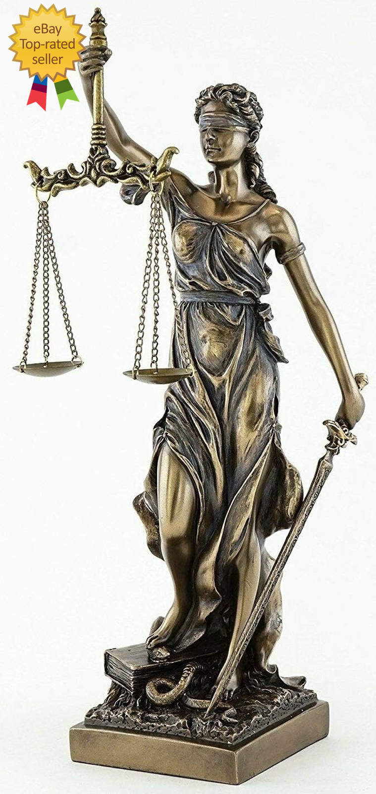 Blind Lady Justice Statue Greek Roman Goddess of Justice Sculpture