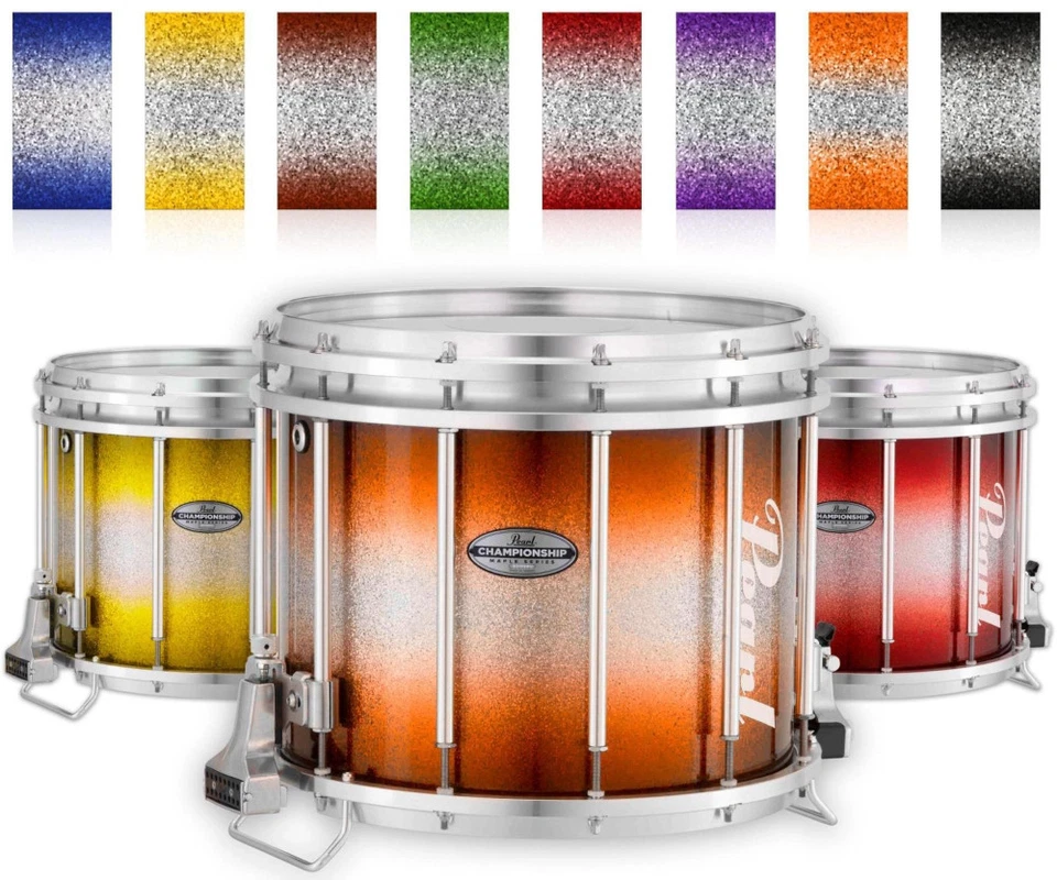 Pearl FFX Marching Snare Drum Burst Finish 14 x 12 in. Purple Silver #975 - Image 4 of 4