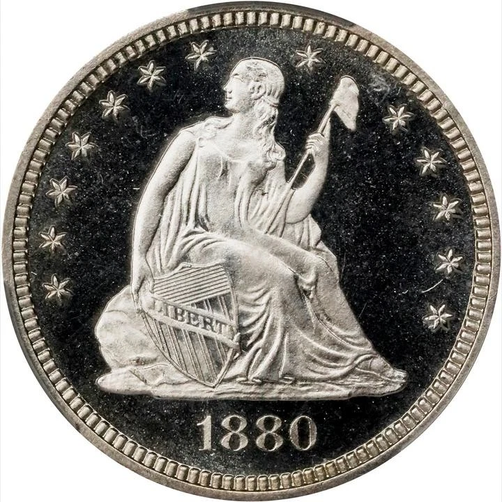 1880 25C Liberty Seated Quarter PCGS PR66CAM (CAC)