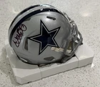 DALLAS COWBOYS JIM JEFFCOAT SIGNED  SPEED MINI HELMET JSA COA