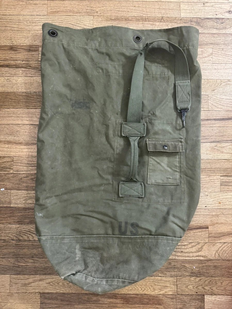 Vintage Army Duffle Bag In Original Vietnam War Personal & Field