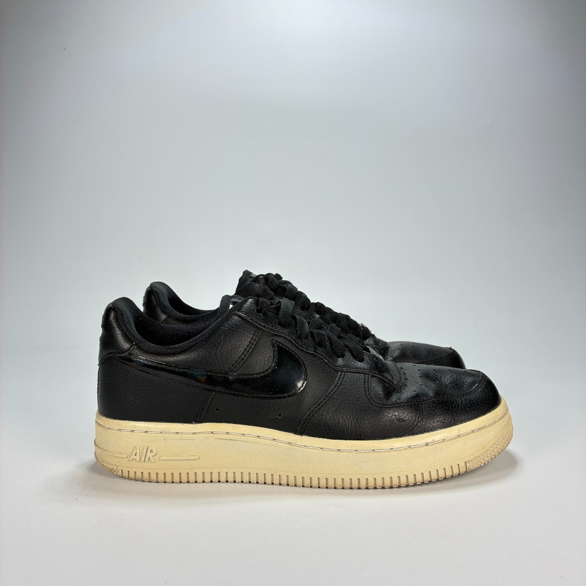 Nike Air Force 1 Black Low Top Sneakers Shoes CJ1646-001 Women's