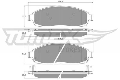 Bremsbeläge Vorderachse TX 15-52 TOMEX Brakes für JEEP GRAND CHEROKEE III