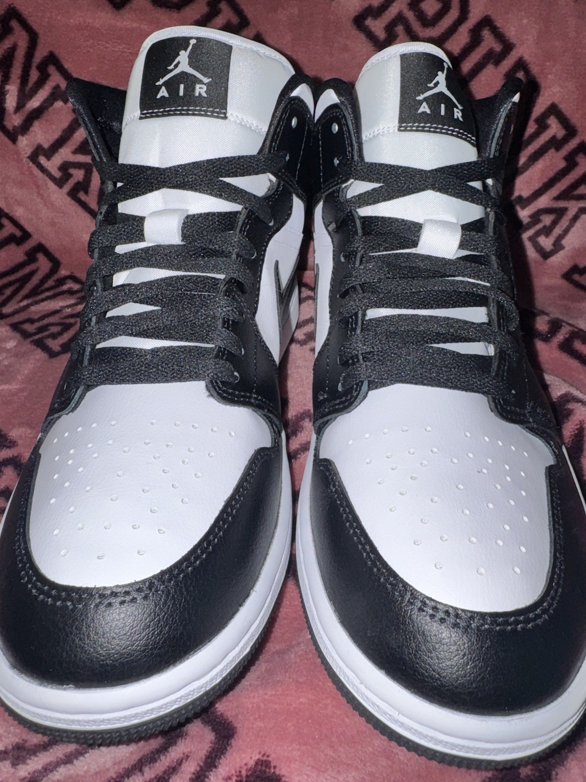 Nike Air Jordan 1 Mid Panda Black White Women's Sizes 9.5 Men’s Size 8 New thumbnail 16