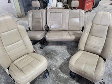 2008-2010 Ford F250f350 Crew Cab Seat Set Power Tan Leather Frontrear