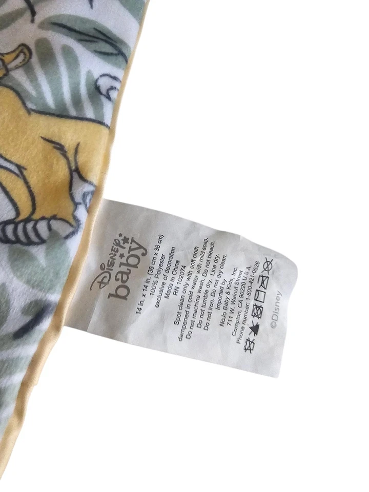 Disney Baby Lovey Rey León Simba Manta de Seguridad Peluche Bebé Muñeca Planta Hoja Foto 2 de 3