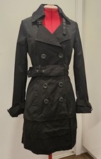 Blanc Noir Women s Black Mid-Length Double-Br...