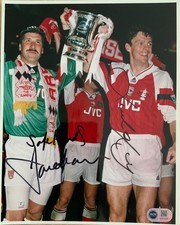 David Seaman & David O’Leary signed Arsenal 10x8 photo RACC Trust Seller ACGCert