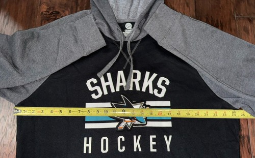 NHL San Jose Sharks Hockey Pullover Hoodie Patch Logo Extra Large XL Sweater - Bild 6 von 8