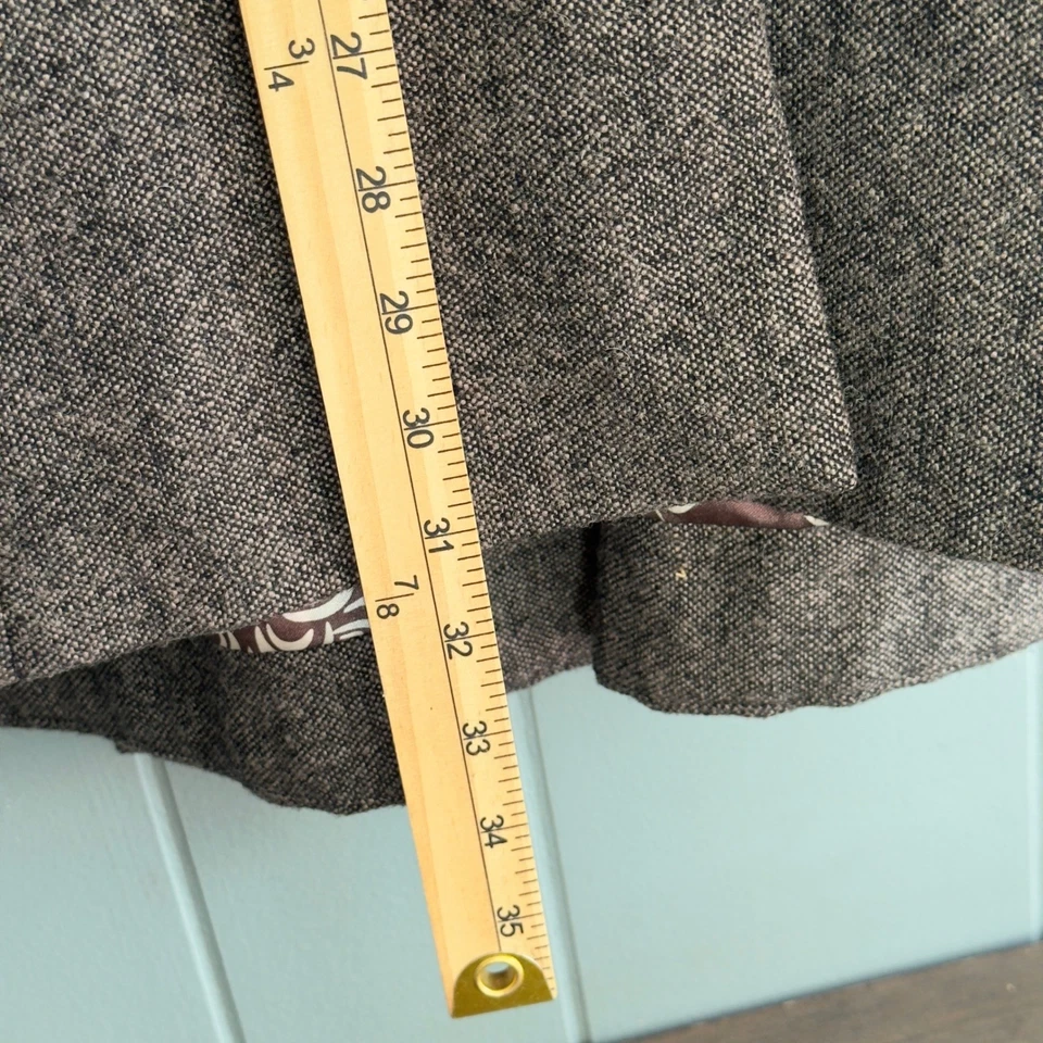 Abrigo Cabi Mezcla Lana Mujer 6 Marrón Tweed Manga 3/4 Años 2000 Academia Botón Delantero Foto 4 de 4