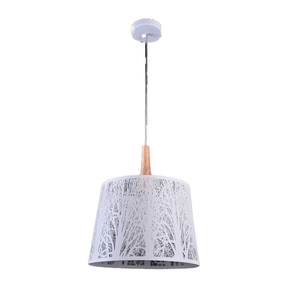 Sospensione Lantern Bianca Metallo - Lampadario Tecnico Moderno 1 Luce