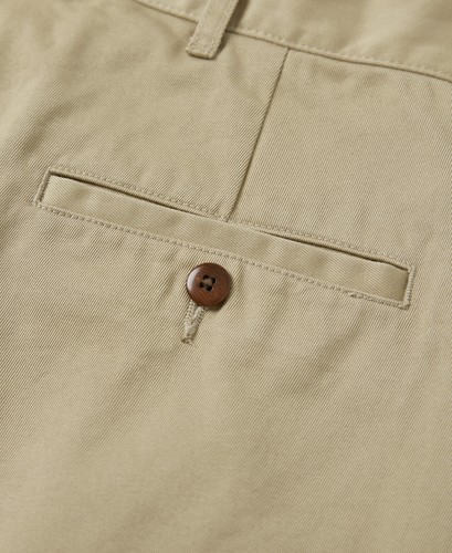 Men's Double-Pleat Relaxed Fit Twill Casual Chino Trousers - Khaki | Olderbest - Picture 12 of 15