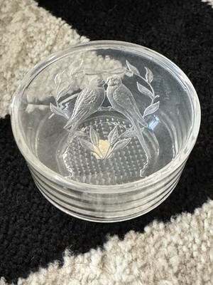 Vintage Cherishables Henco Romantic Bird Motif Acrylic Dish