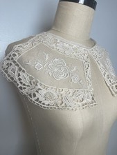 Antique Vintage Lace Collar Detachable Large