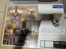 Biscay Crackle Bath Bathroom Vanity Fixture 2 Light Progress Lighting P2967-91C