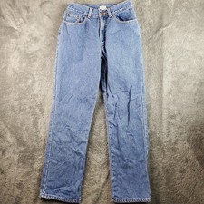 LL Bean Jeans Women's 6 Blue Original Fit Flannel Lined Denim Work Outdoor