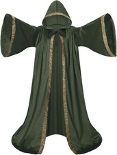 LMYOVE Mens Wizard Robe Costume Renaissance Faire Costume Men Full Length Vel...