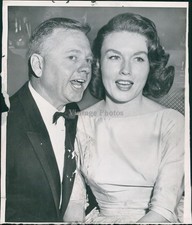 1958 Mickey Rooeny Elaine Mahnken Celebrity Emmy Award 7X7 Historic Press Photo