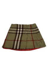 Burberry Skirt Girls 6 Plaid Wool Blend Button Kilt Classic Check School Uniform