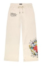 Ed Hardy Women's LKS Heart White Sweatpants NWT