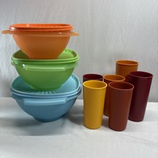 9 Pc Lot of Vintage Tupperware Storage Baking Serving numbers In Description 
