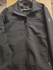 UPS Freight DRI DUCK Jacket Men 2XL Softshell Full Zip Water Resistant Black DDX