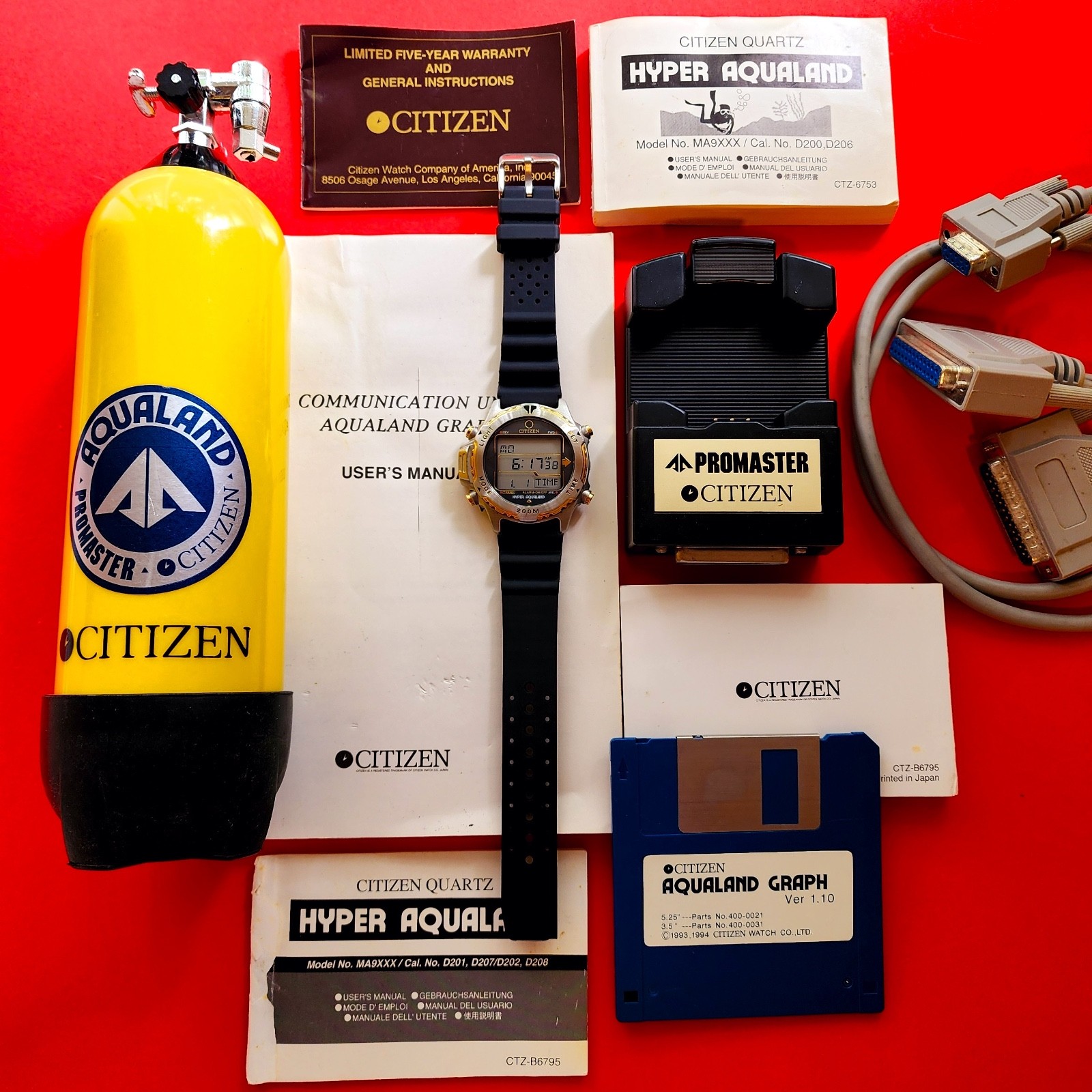 Citizen 1995 Hyper Aqualand Dive Watch & Accessories ProMaster D208-089839 D208