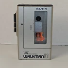 Sony Walkman F1 FM Stereo Cassette Player Silver WM-F1 Vintage Portable Audio
