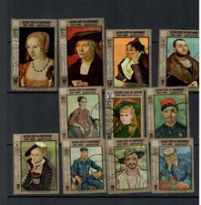 SOUTH ARABIA MIDDLE EAST PAINTINGS ART USED STAMPS LOT (SOARA 364)