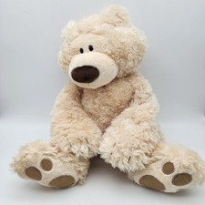 Gund Philbin Teddy Bear Plush Stuffed Animal 13  Fuzzy Cream Floppy Brown Paws