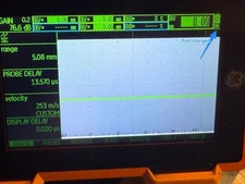 GE USM Go+   Ultrasonic Flaw Detector with Transducers, .. call block  ** LOOK**