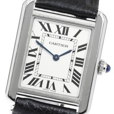 CARTIER Tank solo SM W5200005 Silver Dial Quartz Ladies Watch_949305