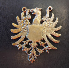 Adler Silber Tracht 5x4 cm f&uuml;r Sch&uuml;tzenkette Anh&auml;nger ect. Gravurfeld 2 &Ouml;sen