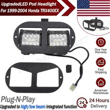 For Honda TRX400EX 99-04 LED Pod Headlight Assembly 33101-HN1-003 P-N-P w/ Cover