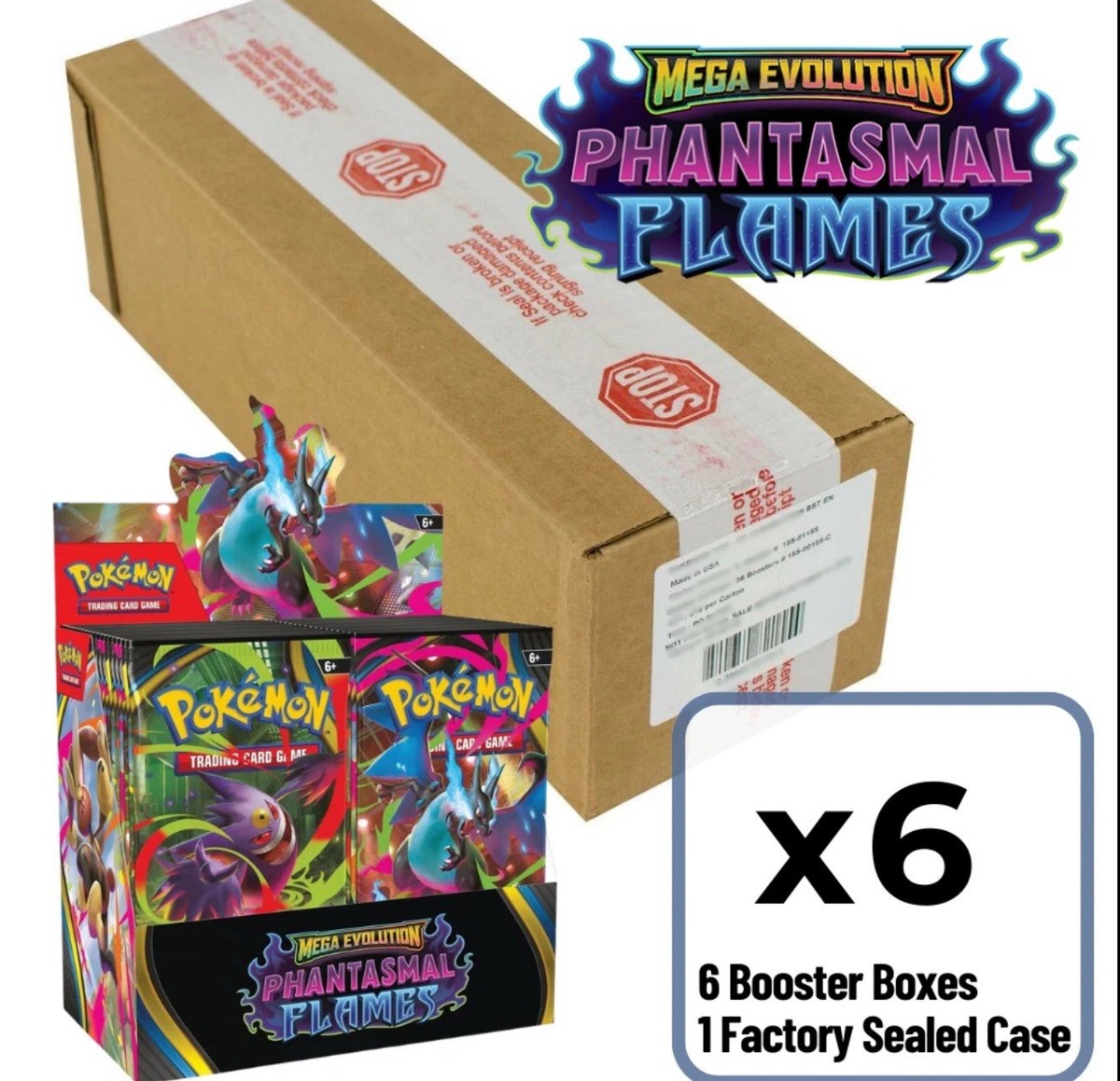 Pokemon Phantasmal Flames BOOSTER BOX SEALED CASE OF 6 ME02 | eBay