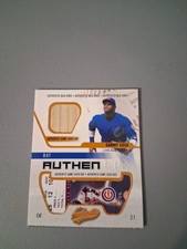 Sammy Sosa- Baseball Card- Fleer 2003 BA-SS Game Used Bat# 21  Authen