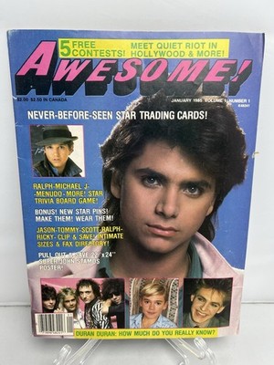 VINTAGE Jan 1985 Awesome Star Trading Cards Vol. 1 No. 1 K48241 Magazine Duran