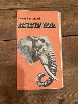 Vintage Tourist Map Of Kenya 1975