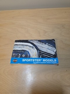 Harley Davidson 2012 Sportster Model Owners Manual #99468 12 COMPLETE & UNUSED