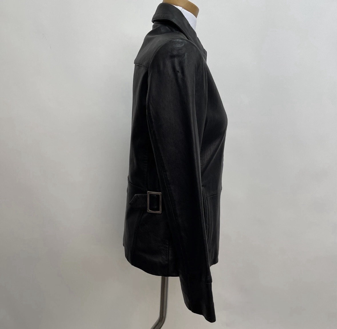 vintage Hard Rock Cafe Honolulu Women's Leather Jacket Large Black image 8