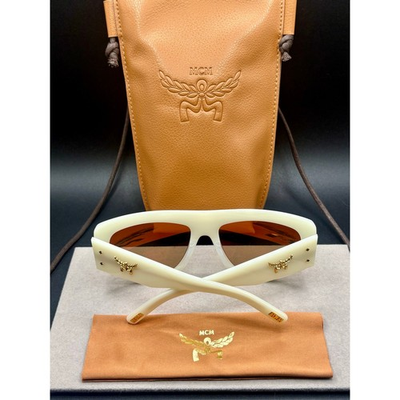 #ad New w Case MCM Unisex Sunglasses White Bordeaux Lens $149.00