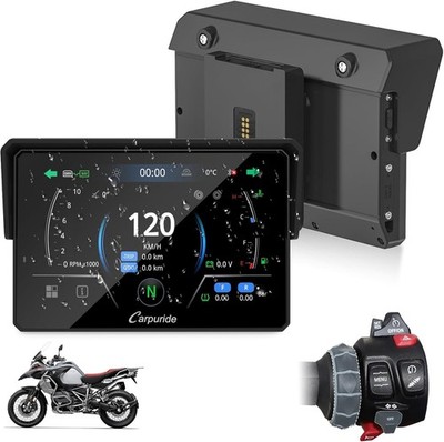 Carpuride W502BS PRO 5  Waterproof Motorcycle GPS Navigation Screen with CarPlay