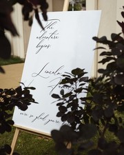 Wedding Welcome Sign - White Acrylic Mirror Wedding Sign -Wedding Signage-Decor