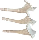 Fenton Thumbprint Milk Glass Horns ~~ Set of 2 ~~ (made for an Epergne) set of 3