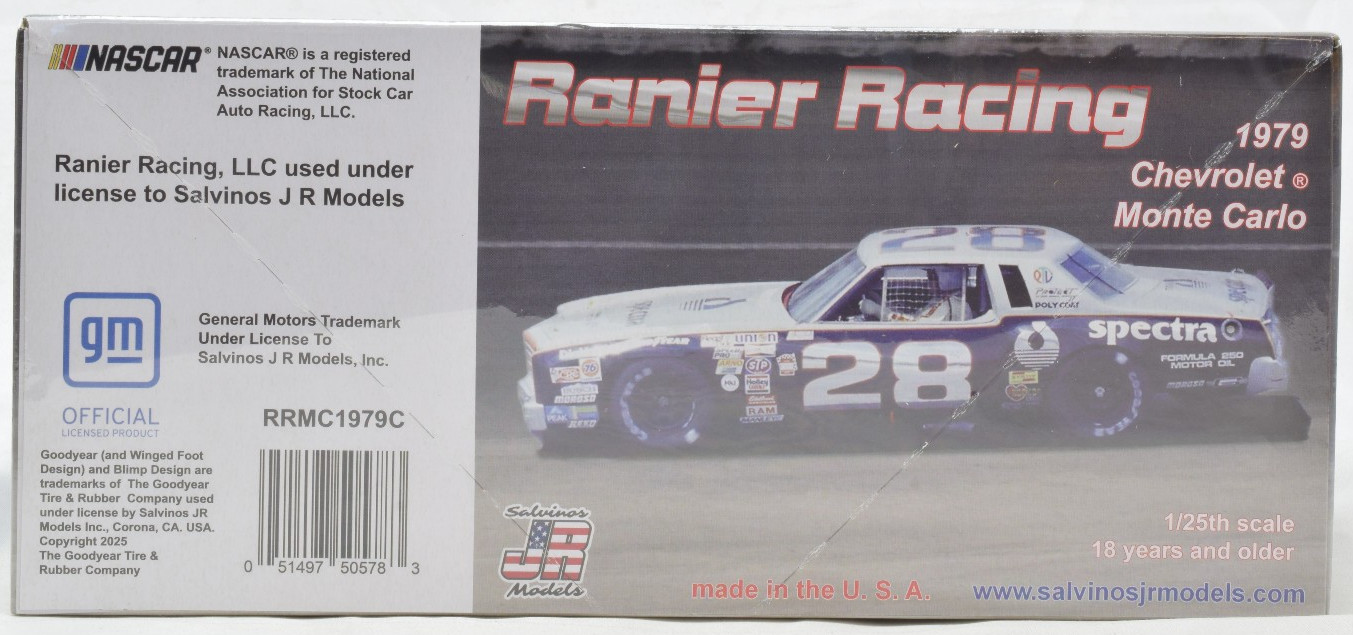 Salvinos JR Models "Spectra" Ranier Racing 1979 Chevy Monte Carlo 1/25 Model Kit