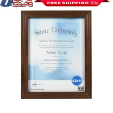 Document Frame 8.5x11 Display Holder Diploma Certificate Awards Tabletop Wall US