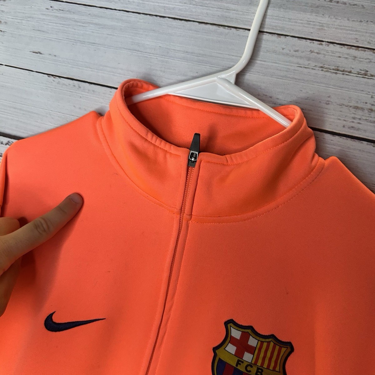 Nike FC Barcelona 2009/2010 Peach Football Soccer Track Jacket